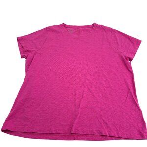 J. Crew Girlfriend Tee XXL Pink Cotton T-Shirt Short Sleeves